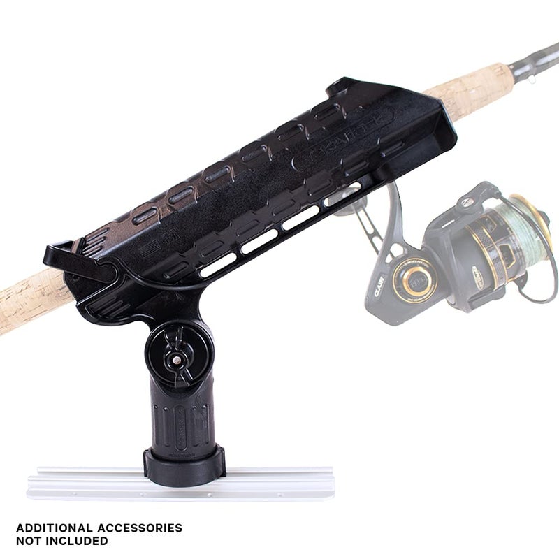 YakAttack AR Tube Rod Holder with LockNLoad Track Mount | Spinning & Casting Rod Compatible | Marine Grade Polymer | Fishing Kayak Track Mount Accessories | Made in The USA - Image 2